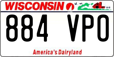 WI license plate 884VPO