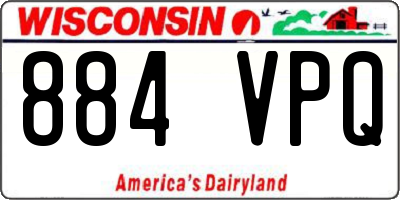 WI license plate 884VPQ