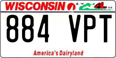 WI license plate 884VPT