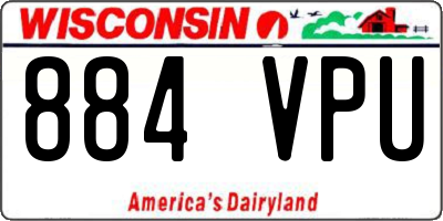 WI license plate 884VPU