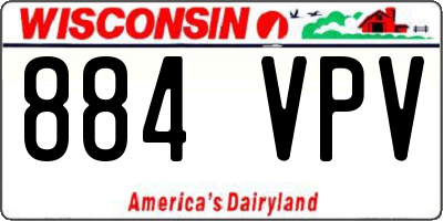 WI license plate 884VPV