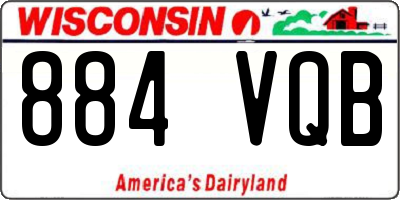 WI license plate 884VQB