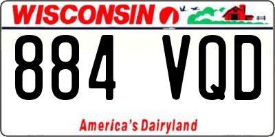 WI license plate 884VQD