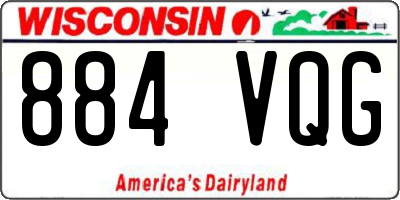 WI license plate 884VQG