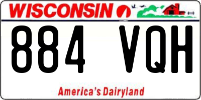 WI license plate 884VQH