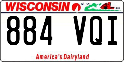WI license plate 884VQI