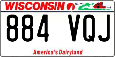 WI license plate 884VQJ