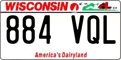 WI license plate 884VQL