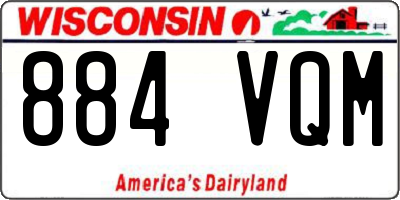 WI license plate 884VQM