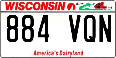WI license plate 884VQN