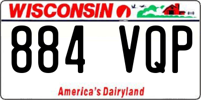 WI license plate 884VQP