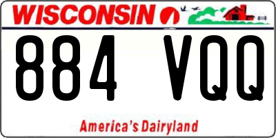 WI license plate 884VQQ