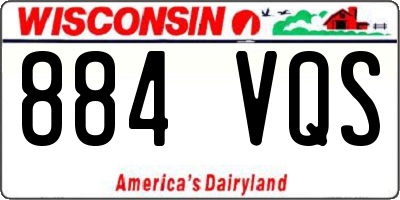 WI license plate 884VQS