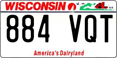 WI license plate 884VQT