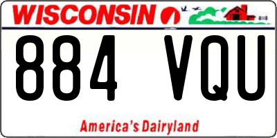 WI license plate 884VQU