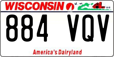 WI license plate 884VQV