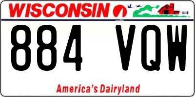 WI license plate 884VQW