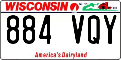 WI license plate 884VQY