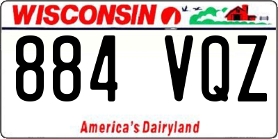 WI license plate 884VQZ