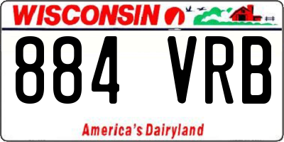WI license plate 884VRB