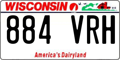 WI license plate 884VRH