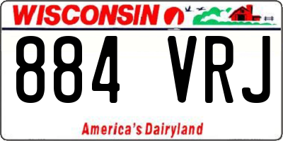 WI license plate 884VRJ