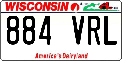 WI license plate 884VRL