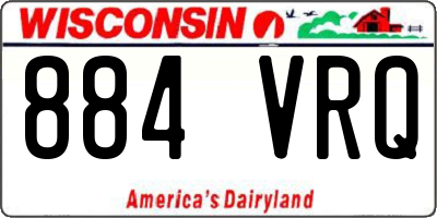 WI license plate 884VRQ