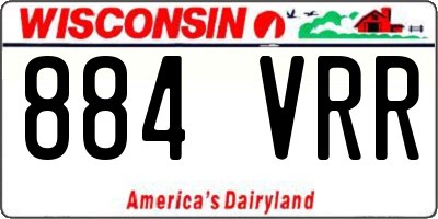 WI license plate 884VRR