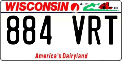 WI license plate 884VRT