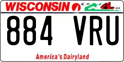 WI license plate 884VRU