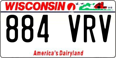 WI license plate 884VRV