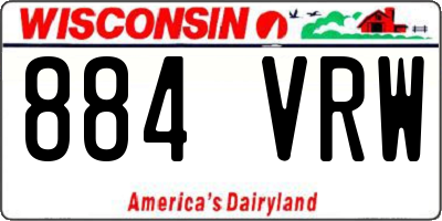 WI license plate 884VRW
