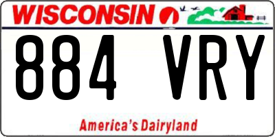 WI license plate 884VRY