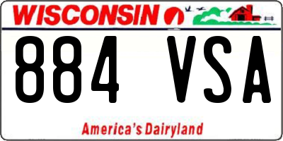 WI license plate 884VSA