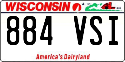 WI license plate 884VSI