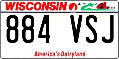 WI license plate 884VSJ
