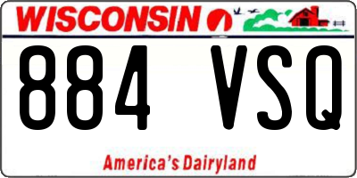 WI license plate 884VSQ