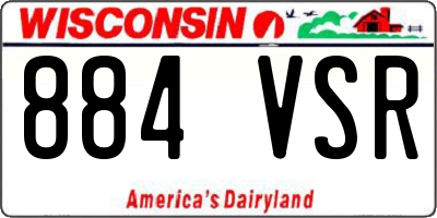 WI license plate 884VSR