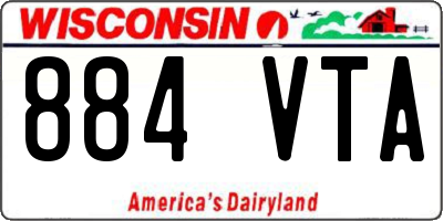 WI license plate 884VTA