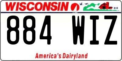 WI license plate 884WIZ
