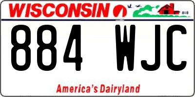 WI license plate 884WJC