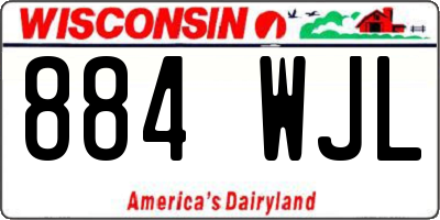 WI license plate 884WJL
