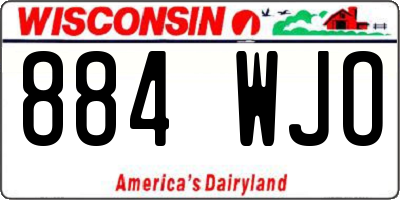 WI license plate 884WJO