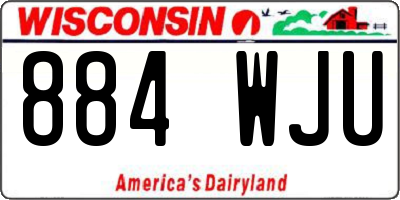 WI license plate 884WJU