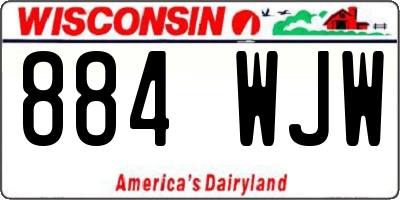 WI license plate 884WJW