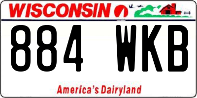 WI license plate 884WKB
