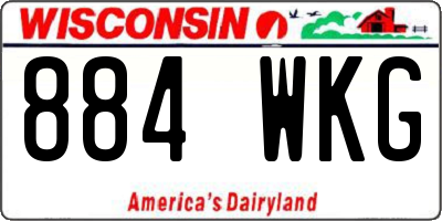 WI license plate 884WKG