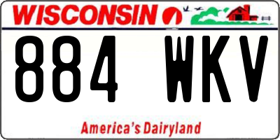 WI license plate 884WKV