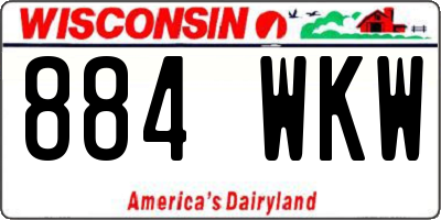 WI license plate 884WKW